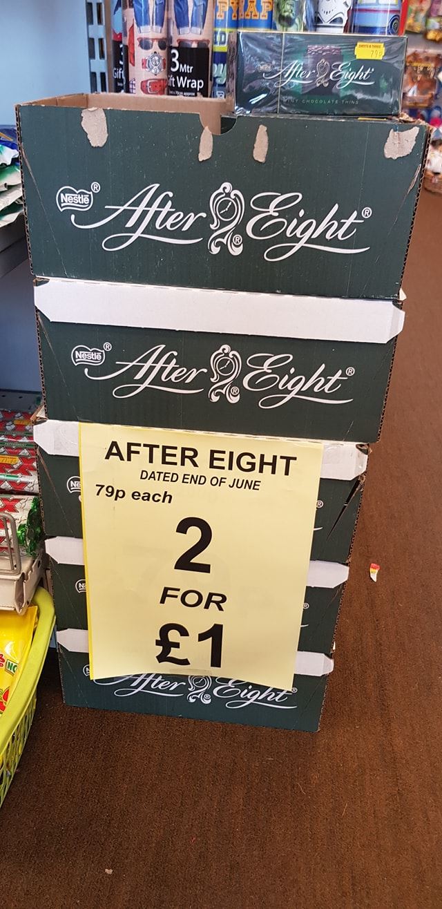 After Eight chocolates: 2 for £1