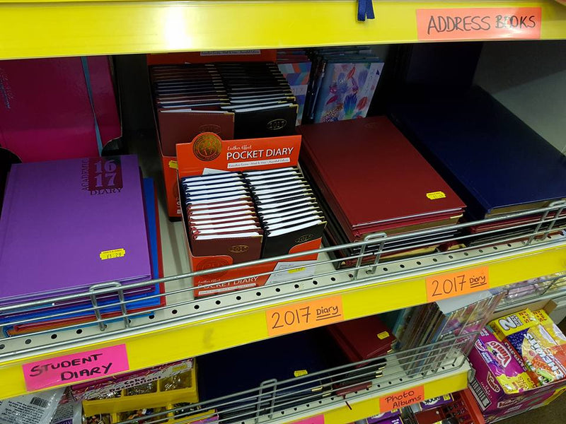 2017 diaries now in stock