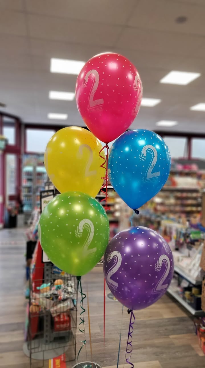 Bright helium balloons just in