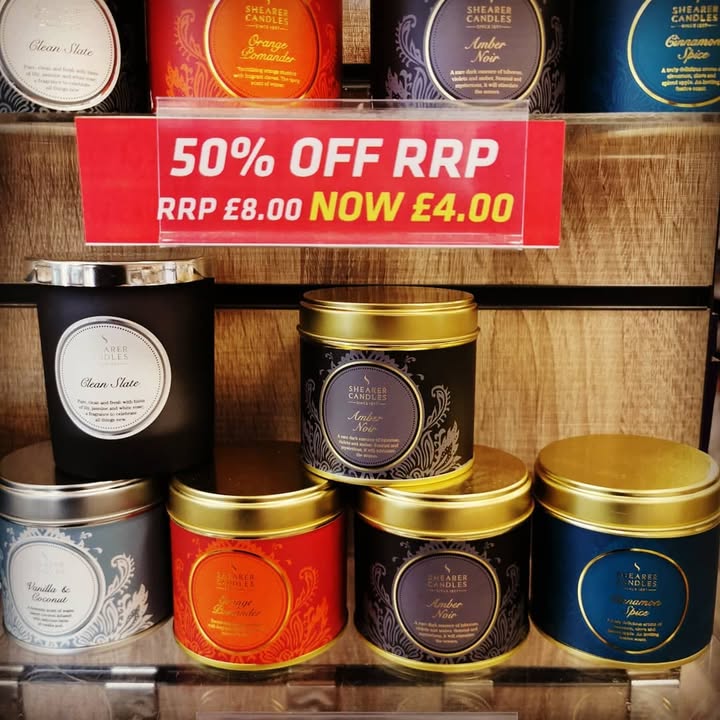 Half price toys and candles just in