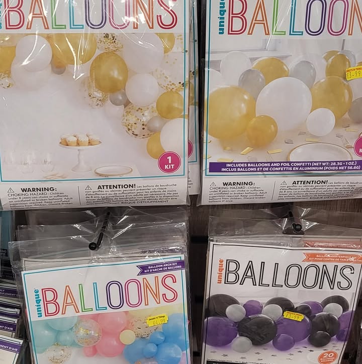 Balloon arches, banners and centerpieces back in stock