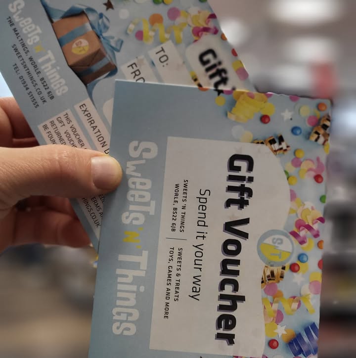 Gift vouchers now in store