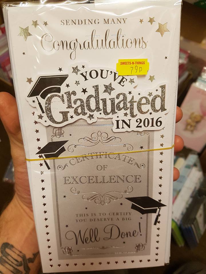 Graduation 2016 greeting cards — just 79p