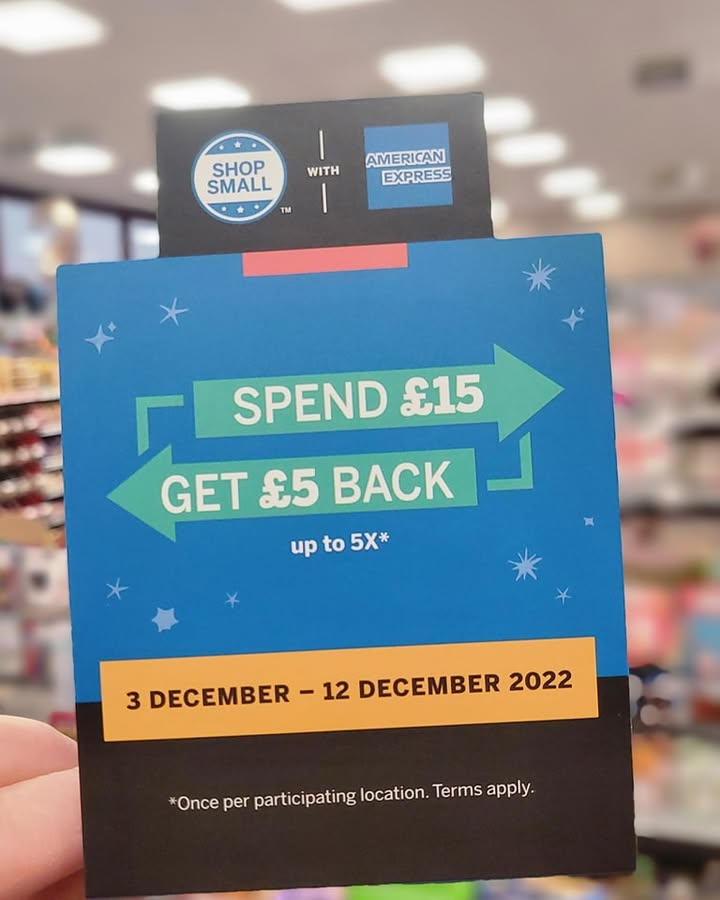 American Express cardholders: £5 back this December