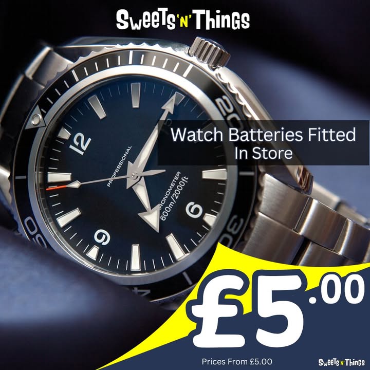 Watch batteries fitted while you wait
