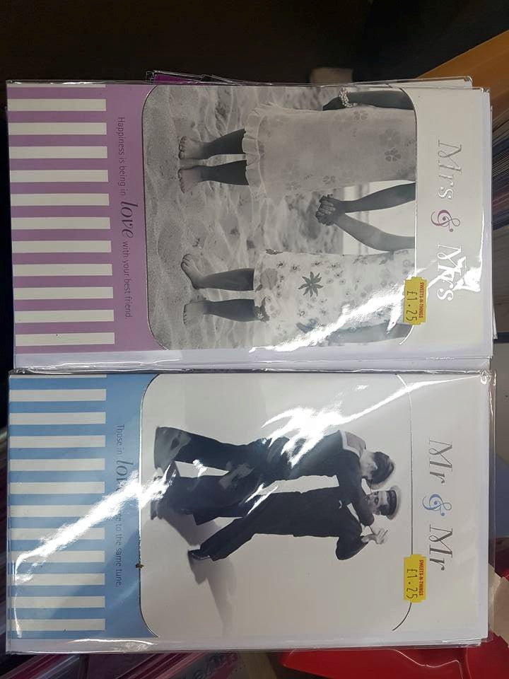 Same-sex wedding cards back in stock