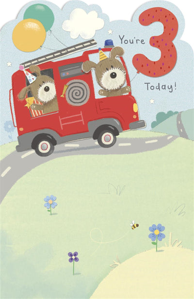 Carlton | 3rd Birthday Card Boy | Juvenile Design | With Envelope