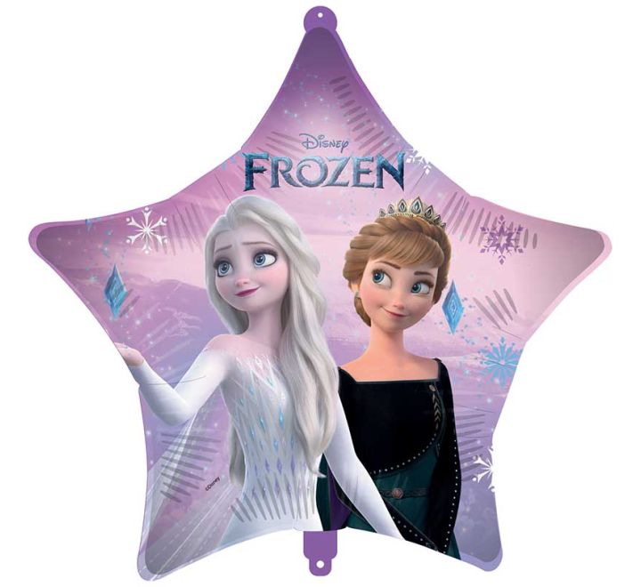 Frozen Anna Elsa Star Balloon - 18" Foil Helium (Optional Helium Inflation)