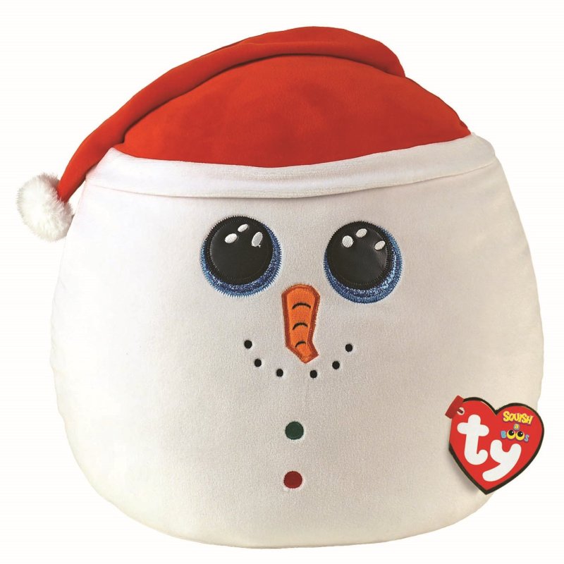 Ty Squishy Beanies 14" - Flurry the Snowman (Christmas)