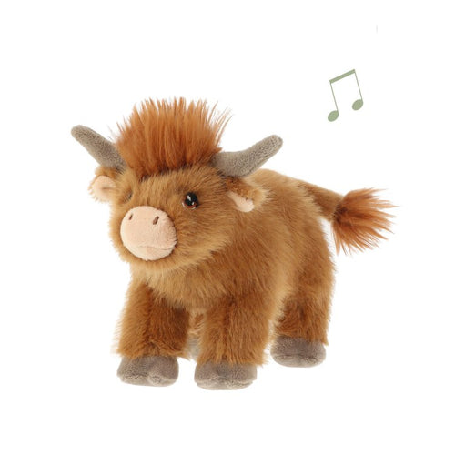 Keeleco Standing Highland Cow with Sound 15cm