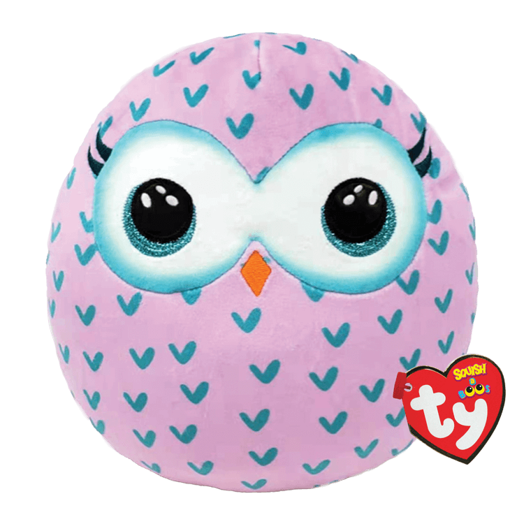 Ty Squishy Beanies 10" - Winks the Owl