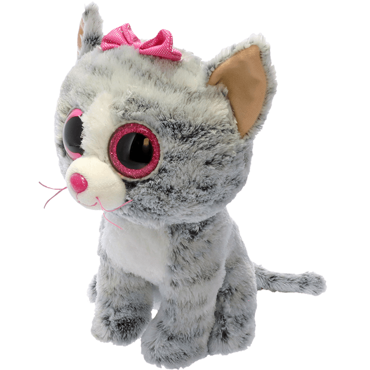 Ty Beanie Boos Medium - Kiki the Grey Cat