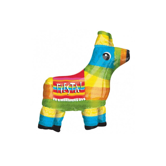 Piñata Donkey Fiesta Colourful Filled Foil Balloon (Optional Helium Inflation)