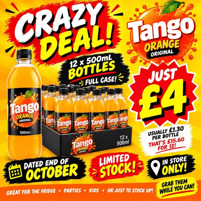 Crazy deal: 12 Tango Orange bottles for £4