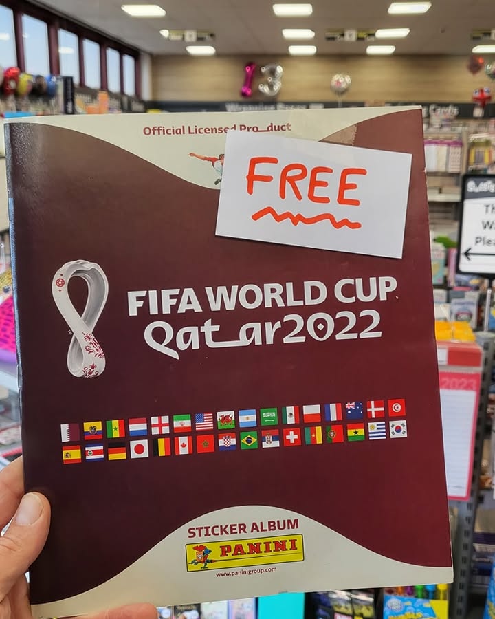 Free FIFA World Cup sticker album in store