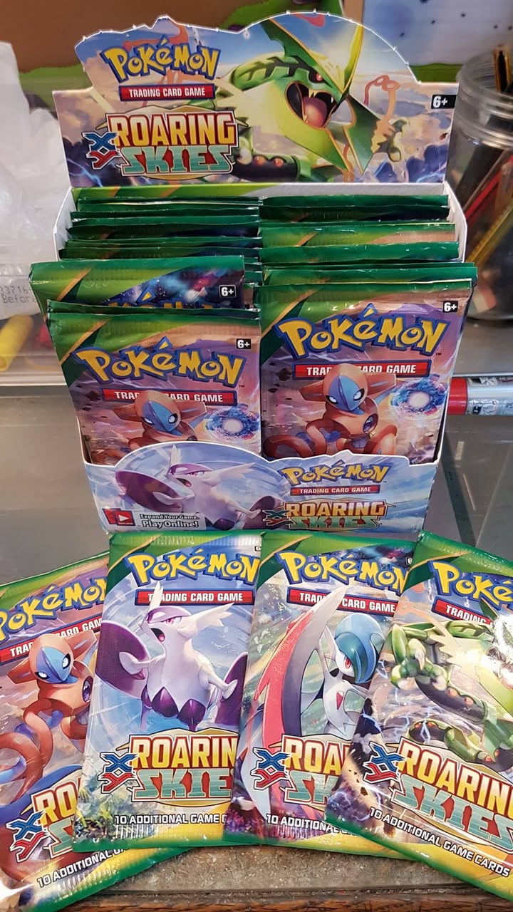 Pokémon Roaring Skies boosters in stock now
