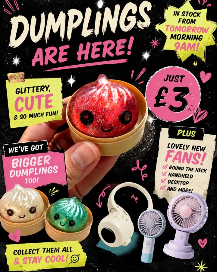 Glitter dumplings are back tomorrow morning
