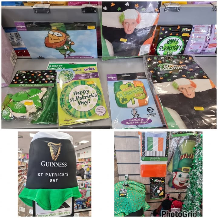 St Patrick's Day gear in store now