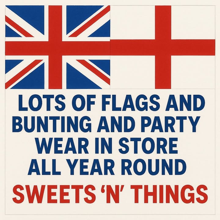 Flags, bunting and party gear in stock all year