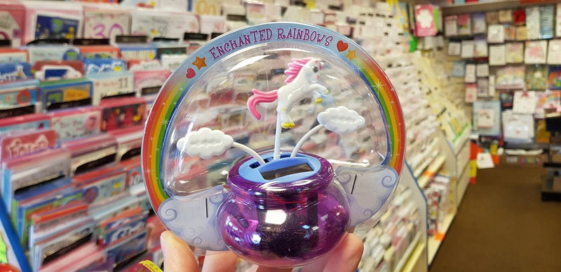 Enchanted Rainbow unicorn solar toy
