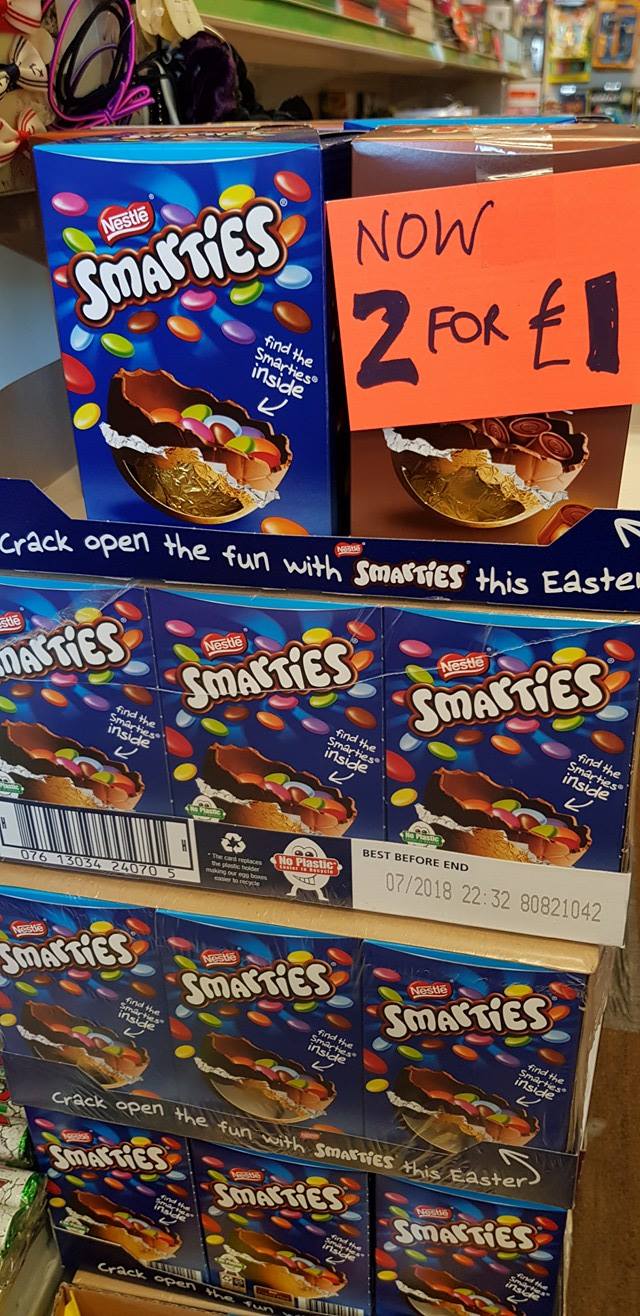 Easter eggs now 2 for £1