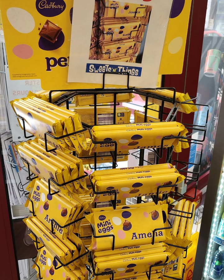 Easter treats and Cadbury name bars on offer