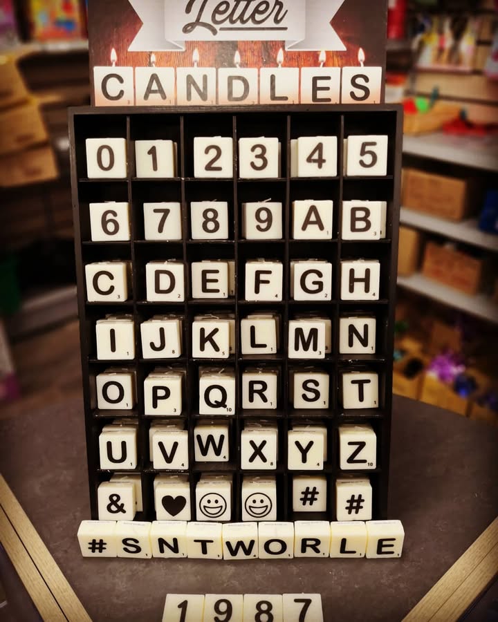 Number and letter candles—now in store