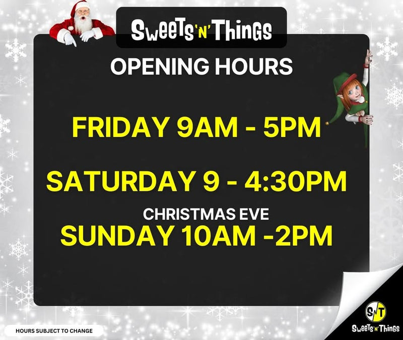 Our hours this Christmas weekend