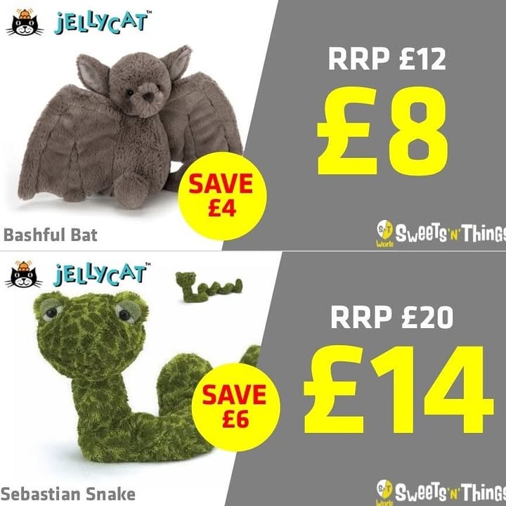 Jellycat plushies on promotion now