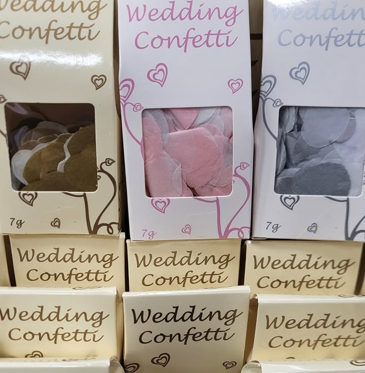 Wedding confetti back in stock