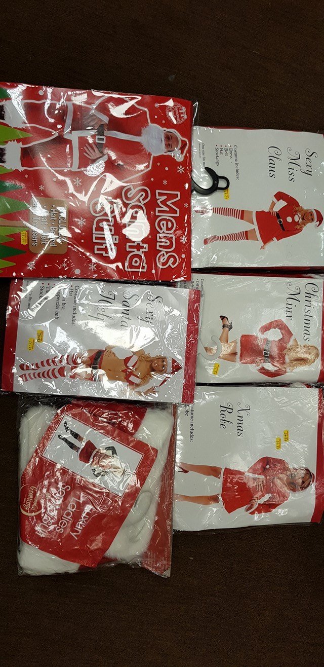 Santa suits half price this week