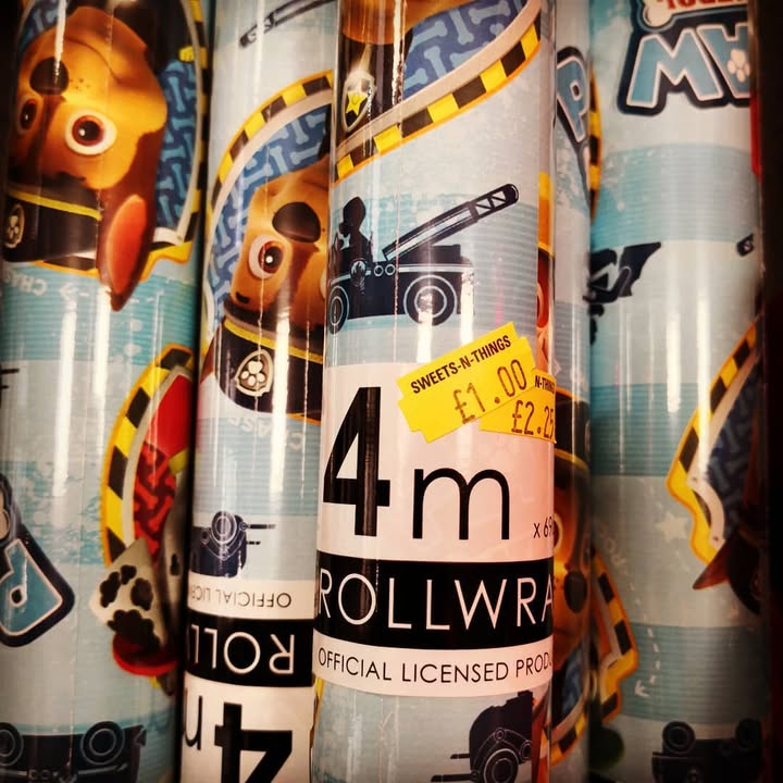 Gift wrap bargains—now just £1