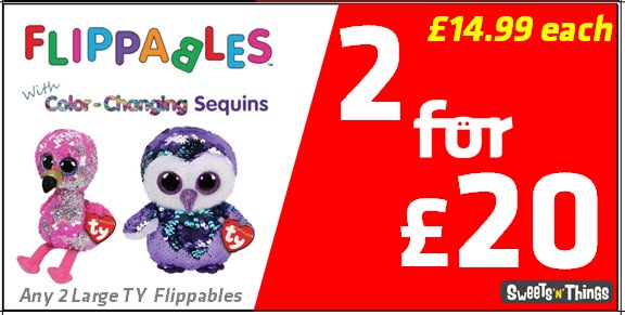 TY Flippables Large Boo's — 2 for £20