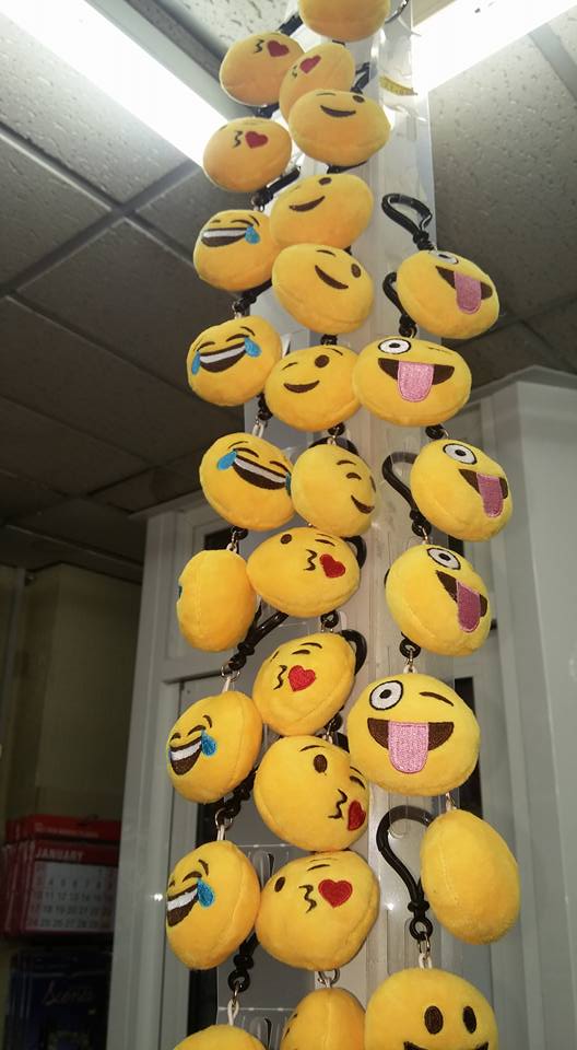 Emoji keyrings now in stock