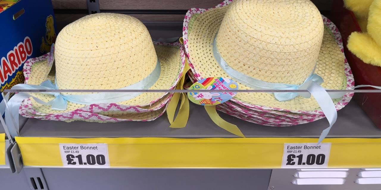 Easter bonnets in stock now