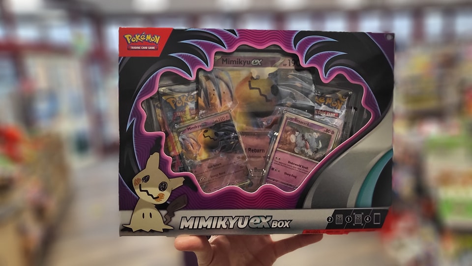 Pokémon Mimikyu ex box and World Champion deck in now
