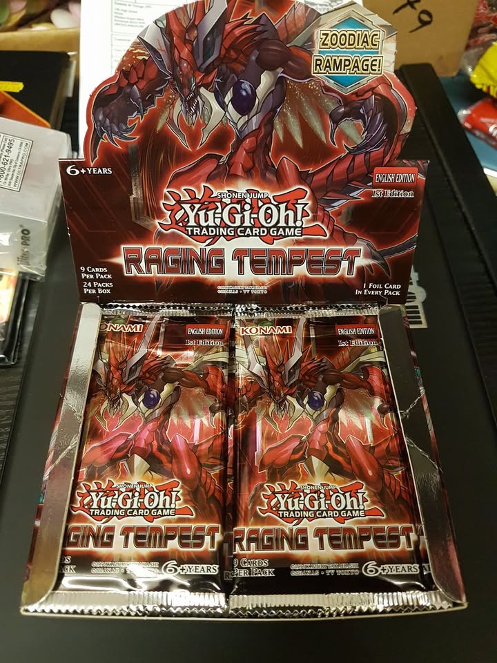 Yu-Gi-Oh Raging Tempest boosters now in stock