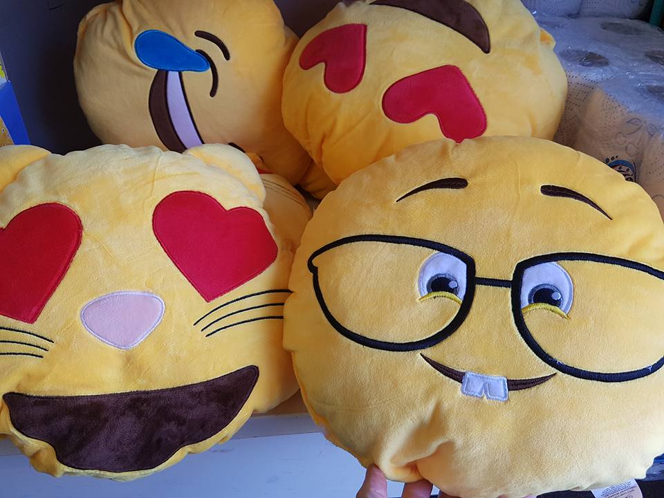 Emoji pillows just arrived in store