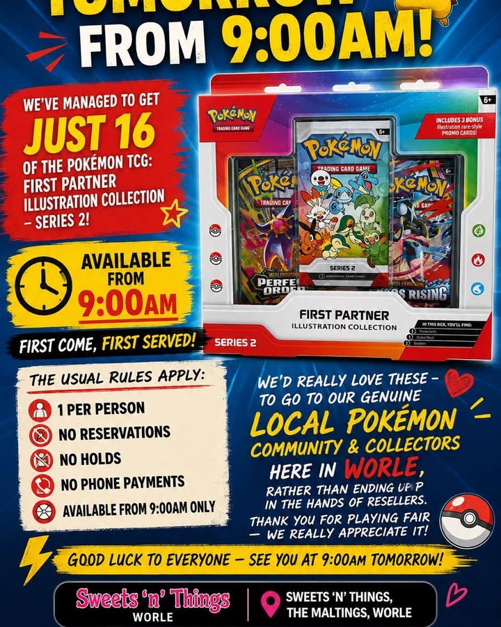 Pokémon TCG First Partner Series 2 – Tomorrow 9am