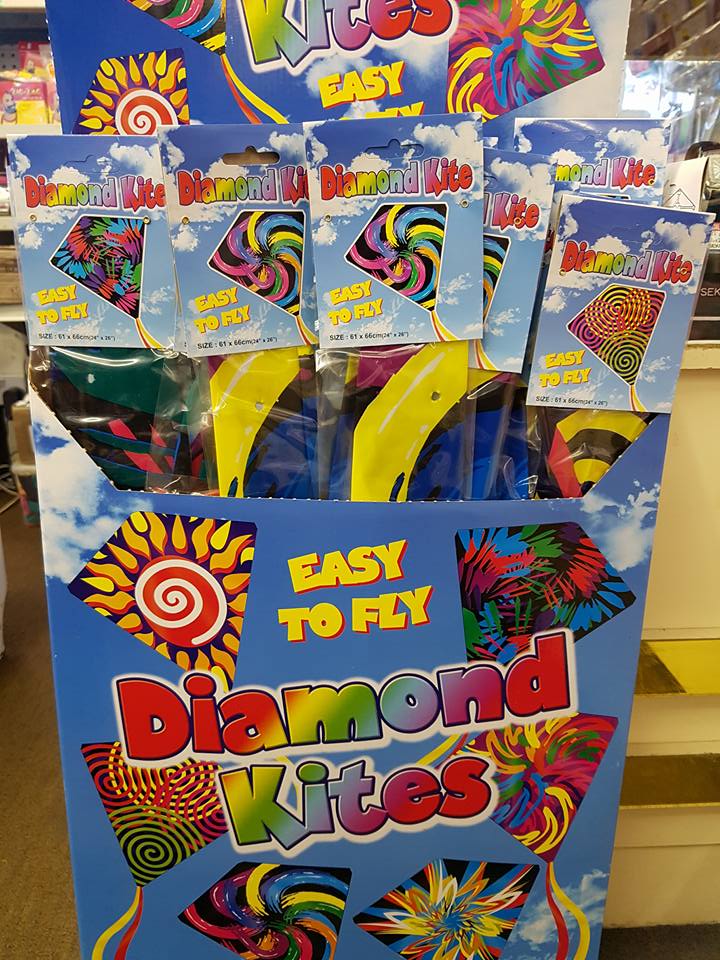 Diamond Kites in stock — and cheap as chips!