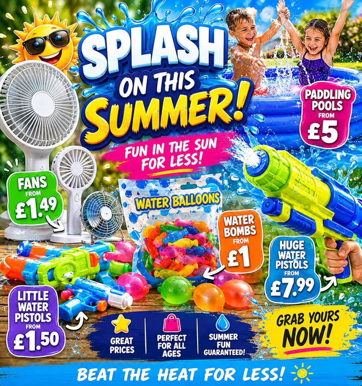 Summer's here – stock up on water fun