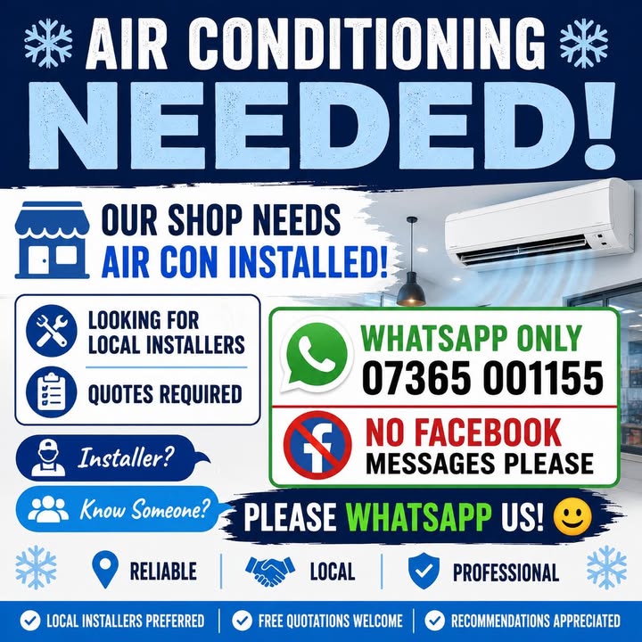 We're looking for a local air con installer