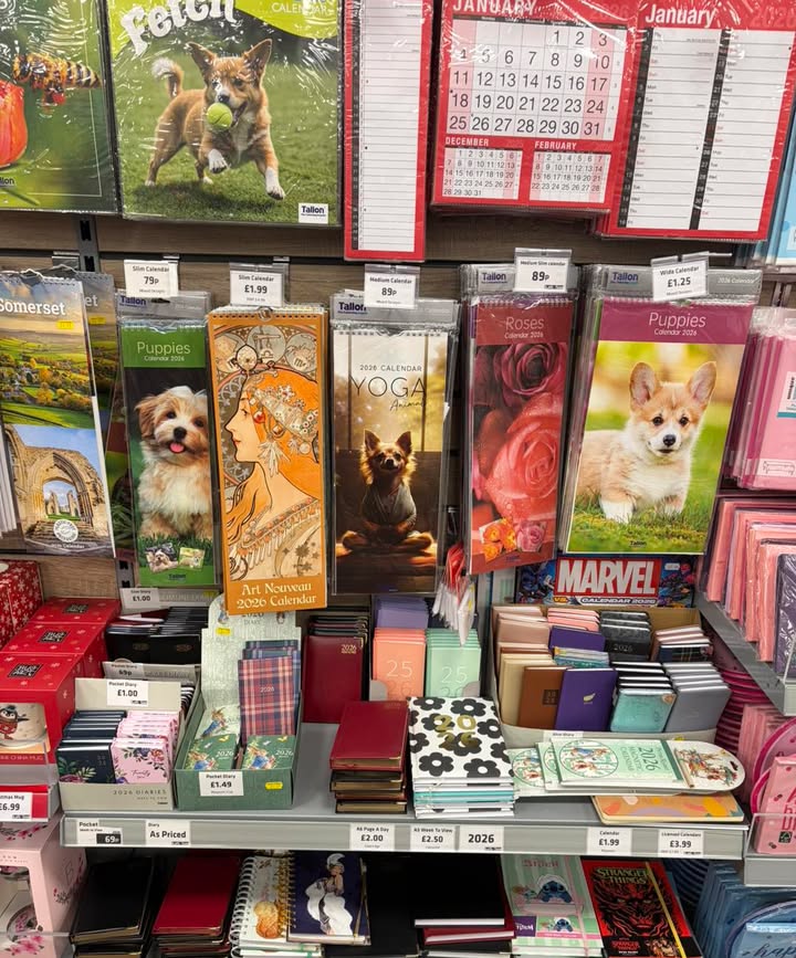 New Year, new diaries and calendars in stock