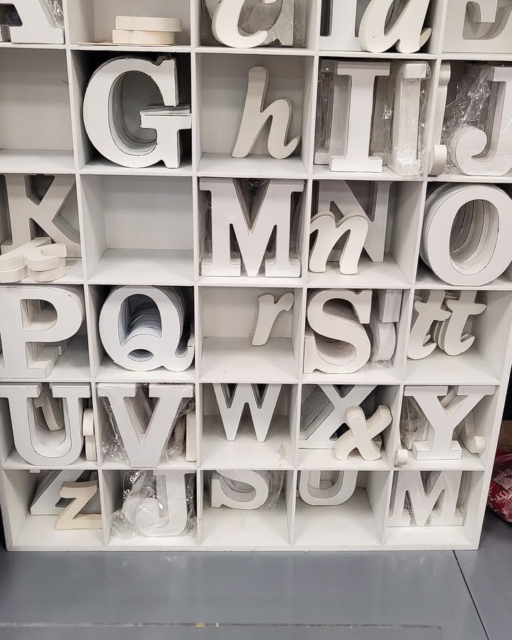 Wooden letters now just £1.00