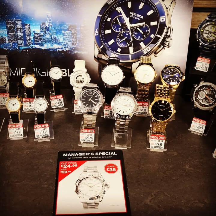 Sekonda watches now half price in store