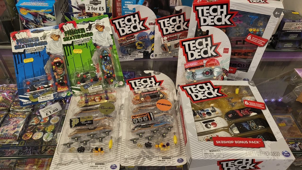New stock just in: fingerboards, Squishmallows, Pokémon and more