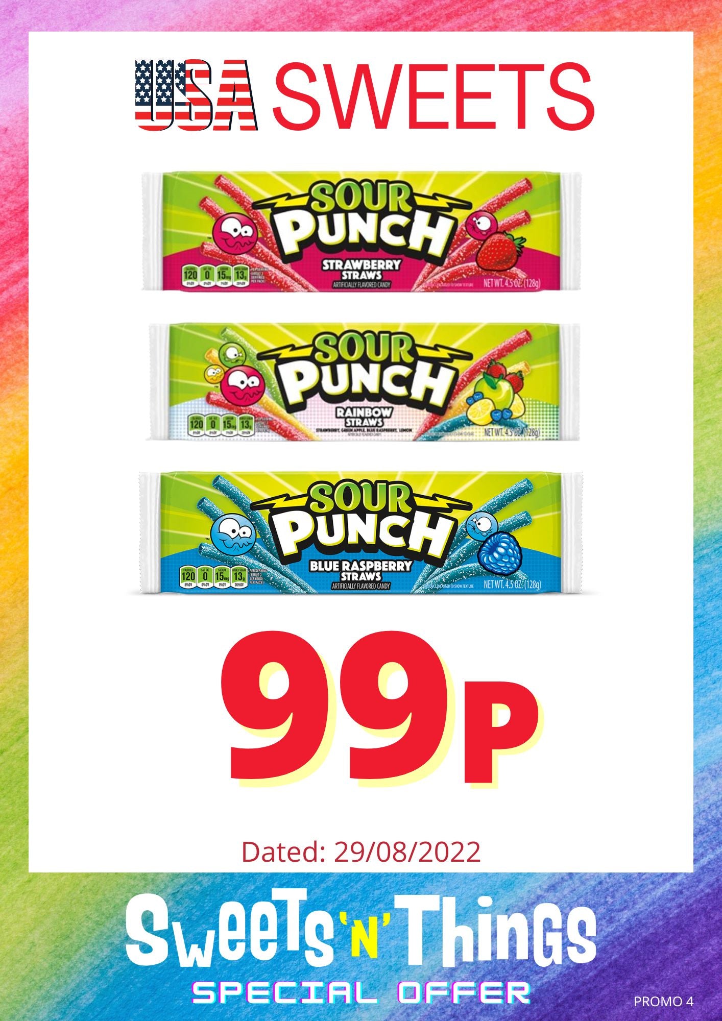 Sour Punch Straws Special 99p