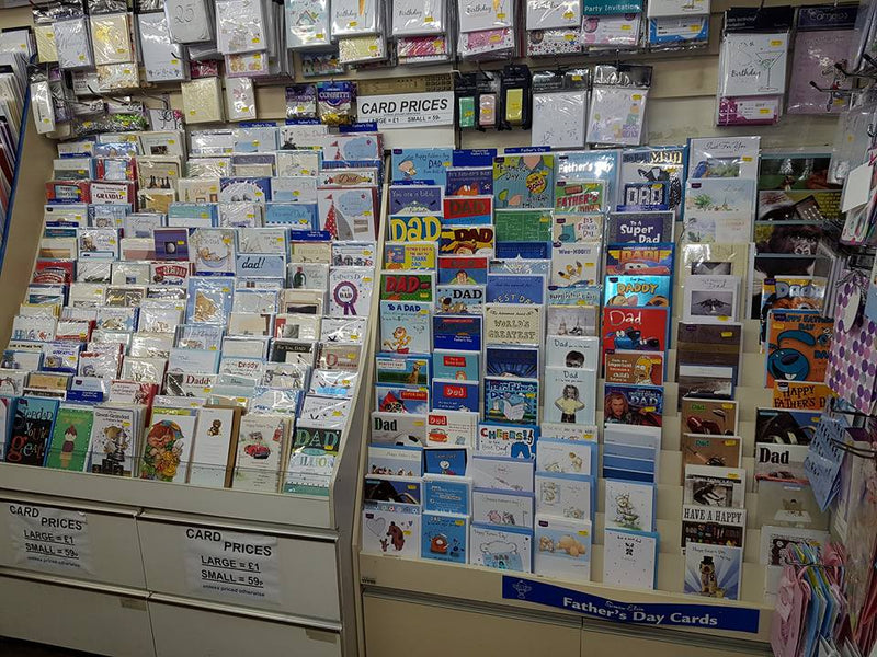Father's Day cards and gifts in stock now
