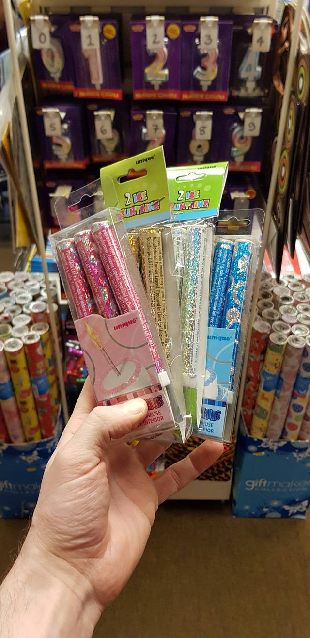 Birthday firework ice fountains back in stock