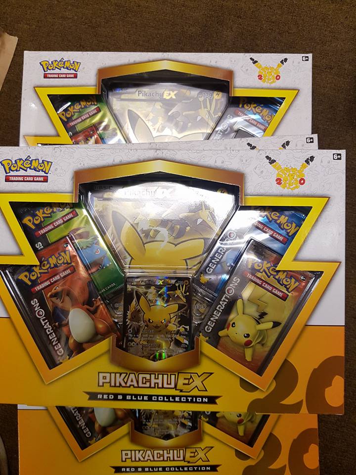 Pikachu ex boxes and trainer sets just arrived